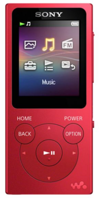 SONY NWE393R.CEW 4GB piros MP3 lejátszó