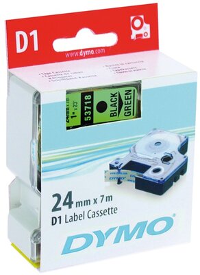 DYMO címke LM D1 alap 24mm fekete betű / zöld alap