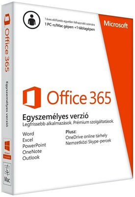 Microsoft Office 365 Personal - 1 év - 1 PC - QQ2-00527