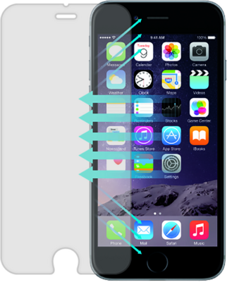 Azuri Edzett Kék Üvegfólia - iPhone 7