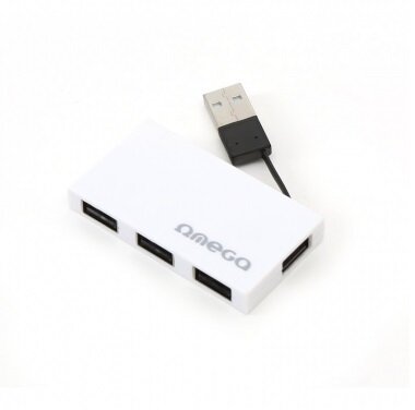 OMEGA - OUH24BBW 4 portos USB HUB
