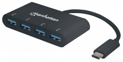 MANHATTAN USB 3.1 HUB 4 portos, USB C csatlakozóval