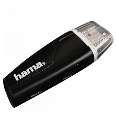 Hama 54115 USB 2.0 SDXC fekete kártyaolvasó
