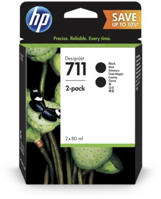 HP P2V31A No.711 Black 2Pack
