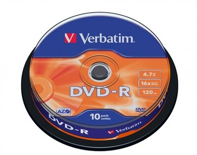 VERBATIM DVD-R 4.7 GB, 16x Hengeres (10db)