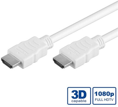 VALUE Kábel HDMI Ethernet M/M, fehér, 10.0m