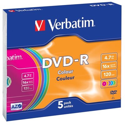 VERBATIM DVD-R 4,7GB vékony tokban 5db/doboz