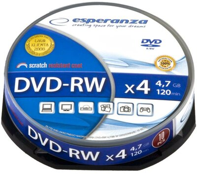 ESPERANZA DVD-RW [ cake box 10 | 4.7GB | 4x ]
