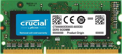 Notebook DDR3L Crucial 1600MHz 4GB - CT51264BF160B