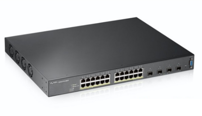 ZyXEL XGS2210-28HP 24port GbE PoE LAN 4port 10GbE SFP+ L2+ menedzselhető switch