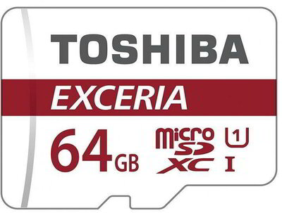Toshiba - 64GB MicroSDXC EXCERIA RED - THN-M302R0640EA