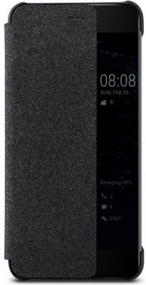 Huawei View Flip Cover - SötétSzürke - Huawei P10-BONTOTT,DE NEM HASZNÁLT