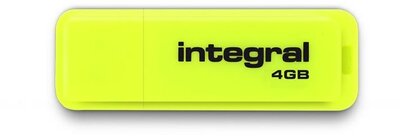 Integral - Neon Yellow Flash Drive 4GB