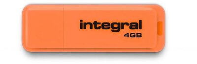 Integral - Neon Orange Flash Drive 4GB