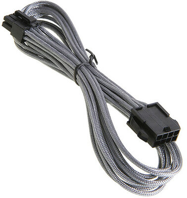 Kábel Táp Hosszabbító BitFenix 8-Pin EPS12V 45cm Harisnyázott Ezüst/Fekete