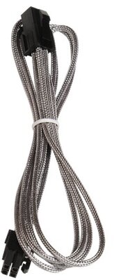Kábel Táp Hosszabbító BitFenix 4-Pin ATX12V 45cm Harisnyázott Ezüst/Fekete