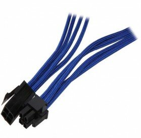 Kábel Táp Hosszabbító BitFenix 4-Pin ATX12V 45cm Harisnyázott Kék/Kék