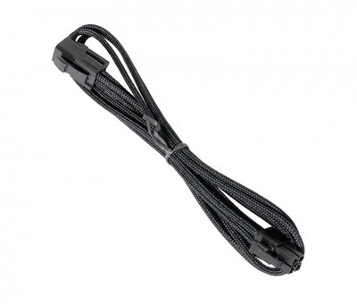 Kábel Táp Hosszabbító BitFenix 4-Pin ATX12V 45cm Harisnyázott Fekete/Fekete