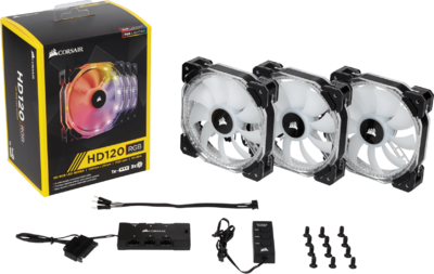 Corsair - HD120 RGB with Controller - Three Pack - CO-9050067-WW