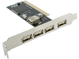 4World - Driver 5 ports (4+1) USB 2.0 for PCI