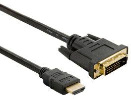 4World - Monitor kábel DVI-D (24 +1) - HDMI (19) M / M 1.8m