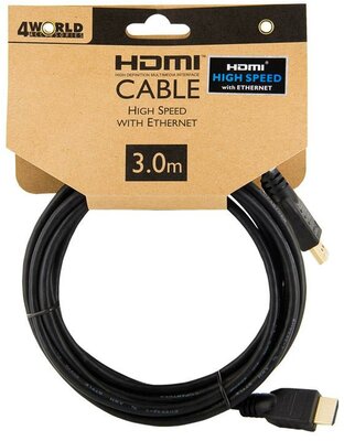 4World - HDMI - HDMI with Ethernet 3m