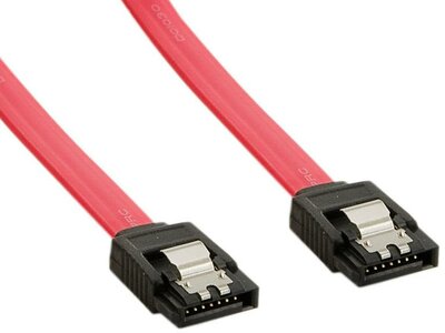 4World - 08536 - SATA3 kábel clipes 45cm - red