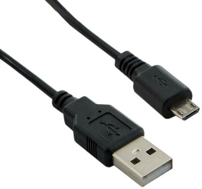 4World - USB 2.0 kábel MICRO 5pin, AM / B MICRO transfer/töltőhöz 1.0m fekete