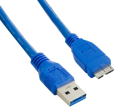 4World - Kábel USB 3.0 AM- Micro BM 1.0m kék