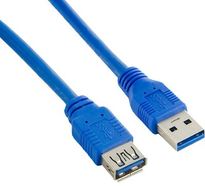 4World - Kábel USB 3.0 AM-AF 1.8m kék