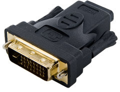 4World - Adapter DVI-D [M] > HDMI [F], fekete