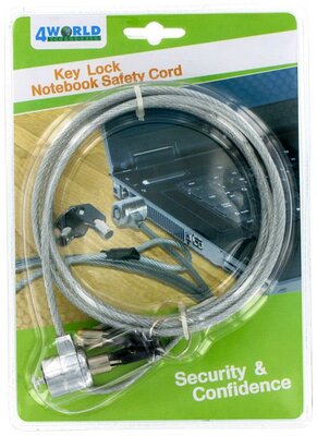 4World - 03358 - notebook biztonsági kábel - kulccsal