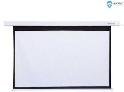 4World - Elektromos vetítővászon, távirányító,186x105 (16:9) fehér matt