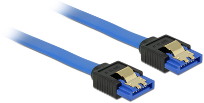 Delock - SATA3 clipes kábel 30cm - kék (84978)