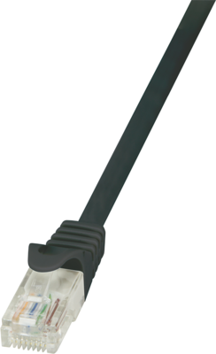 LOGILINK - patch kábel, CAT 5e UTP 0,50m fekete - CP1023U