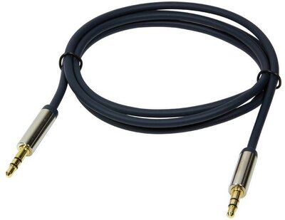 LOGILINK - audió kábel 3.5 sztereó, apa/apa, egyenes, 0.50 m, kék - CA10050