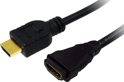 LOGILINK - HDMI 1.4 kábel, HDMI apa/anya, arany, 3m - CH0057