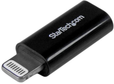 Startech - Black Apple 8-pin Lightning Connector to Micro USB Adapter for iPhone / iPod / iPad