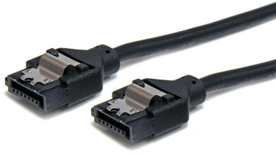 Startech - Fekete kerek SATA kábel - 60CM