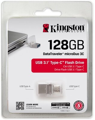 KINGSTON - microDuo 3C 128GB - EZÜST