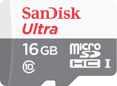 SANDISK - 16GB ULTRA ANDROID microSDHC Class 10 UHS-I - SDSQUNS-016G-GN3MN