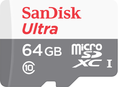 SANDISK - 64GB ULTRA ANDROID microSDXC Class 10 UHS-I - SDSQUNS-064G-GN3MN