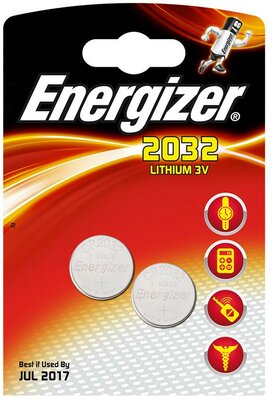 ENERGIZER, CR2032, 3V, 2 pcs
