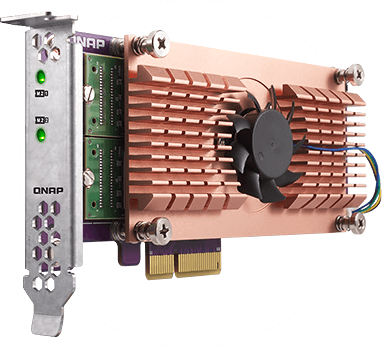 Qnap DUAL M.2 22110/2280 PCIE SSD EXP CARD PCIE GEN2 X 4
