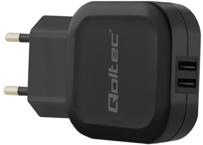 Qoltec AC adapter for Smartphone / Tablet - FEKETE
