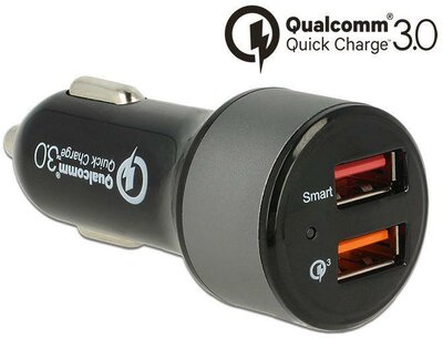 Delock - Car charger 2 x USB Type-A with Qualcomm Quick Charge 3.0