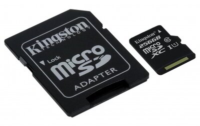Kingston - 256GB SD micro Canvas Select 80R + adapter - SDCS/256GB