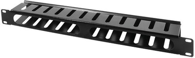 LOGILINK - kabelrendező, 19", levehető fedéllel, 1U fekete