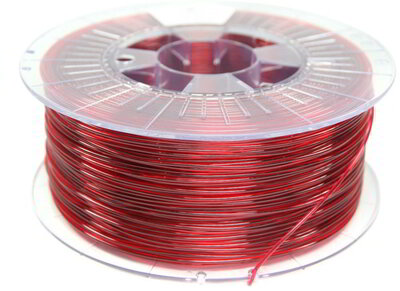 SPECTRUM - filament / PETG / TRANSPARENT RED / 1,75 mm / 1 kg