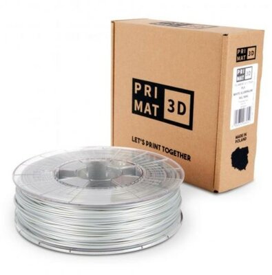 PRI-MAT3D - Filament / PLA / WHITE ALUMINIUM RAL 9006 / 1,75 mm / 0,8 kg.